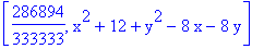 [286894/333333, x^2+12+y^2-8*x-8*y]